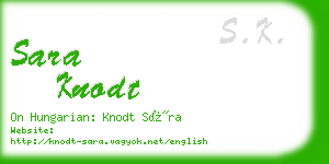 sara knodt business card